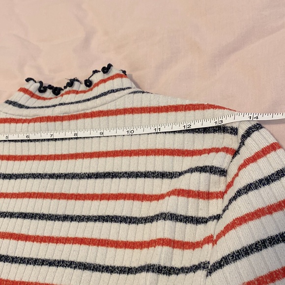 J. Crew Ribbed Mock-neck T-shirt in Stripes Size S - Picture 8 of 14
